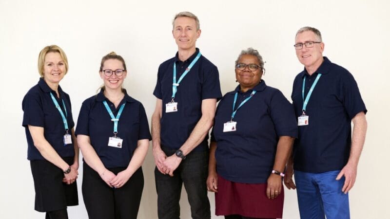 Admiral Nurses: Sarah Priestley, Emily Damant, Gary Byrne-Jones, Mutsai Hove Bird and Joe Costello.