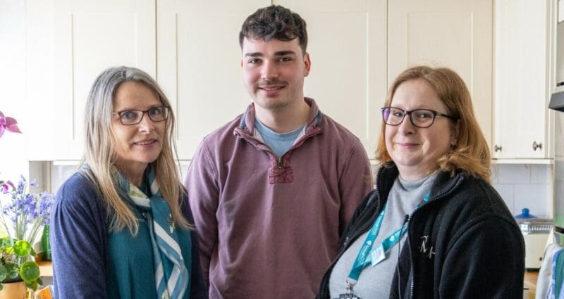 Elliott, his mum, and Admiral Nurse Jody